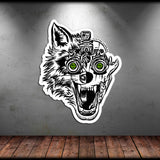 Wolf Nods Decal - 3.5" x 2.8" - Sticker