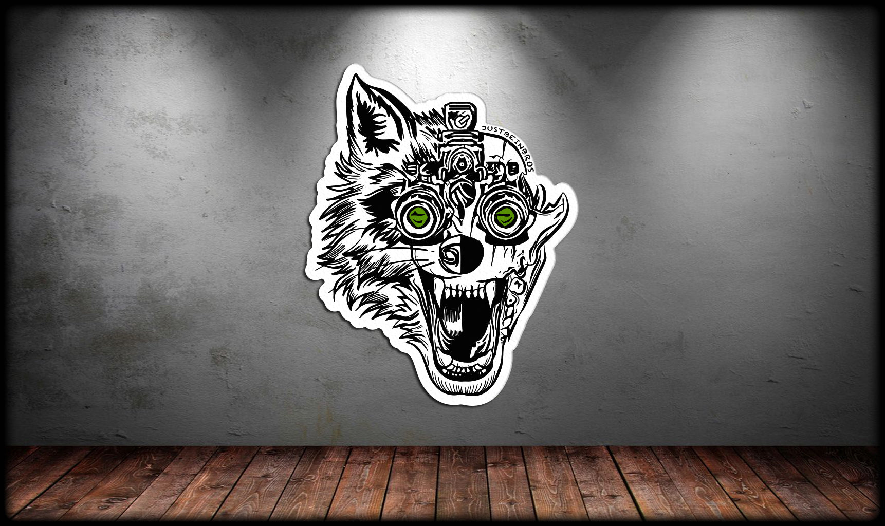 Wolf Nods Decal - 3.5" x 2.8" - Sticker