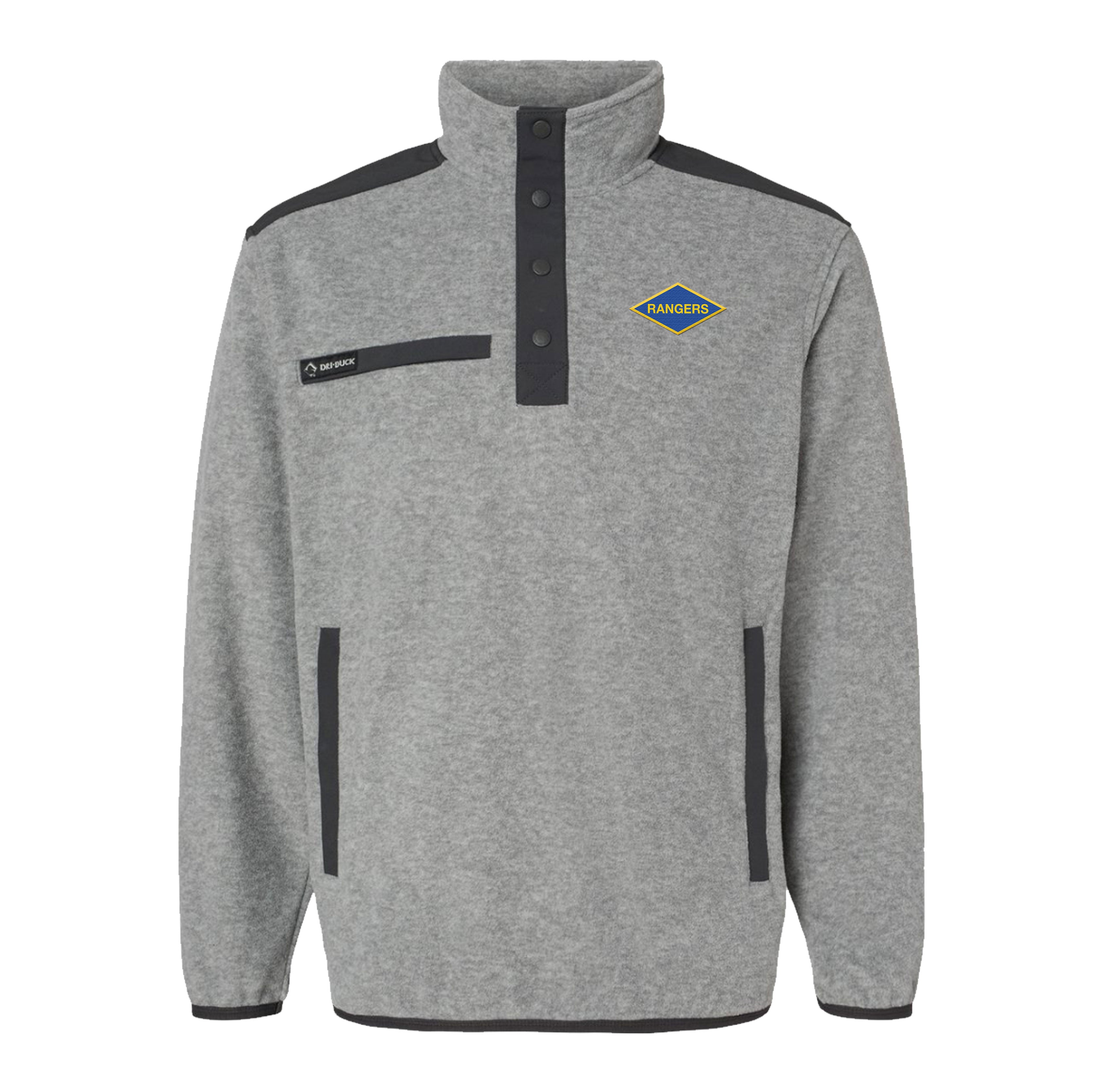 WWII Ranger Diamond Embroidered Melange Fleece Pullover