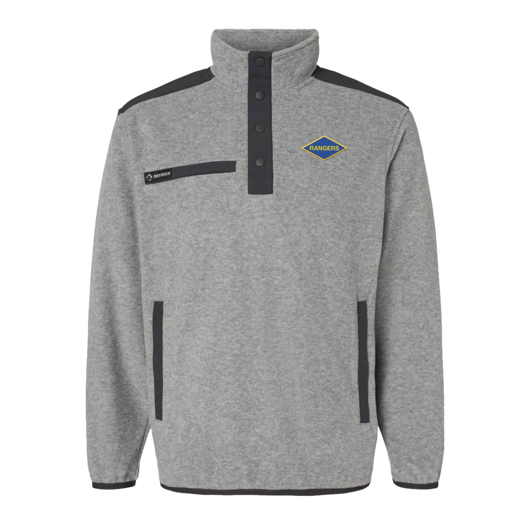 WWII Ranger Diamond Embroidered Melange Fleece Pullover - Small - Fleece