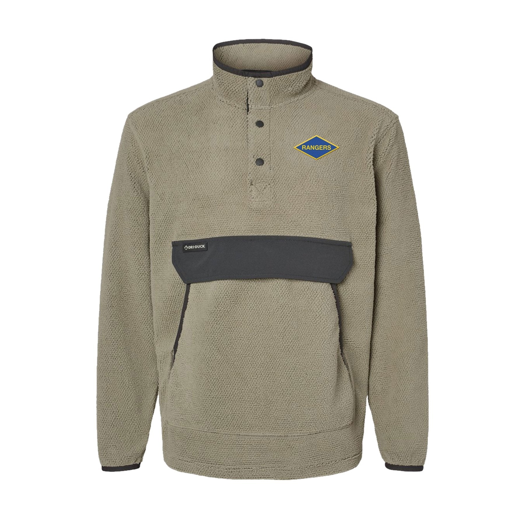 WWII Ranger Diamond Embroidered Mountain Fleece Pullover - Small - Fleece