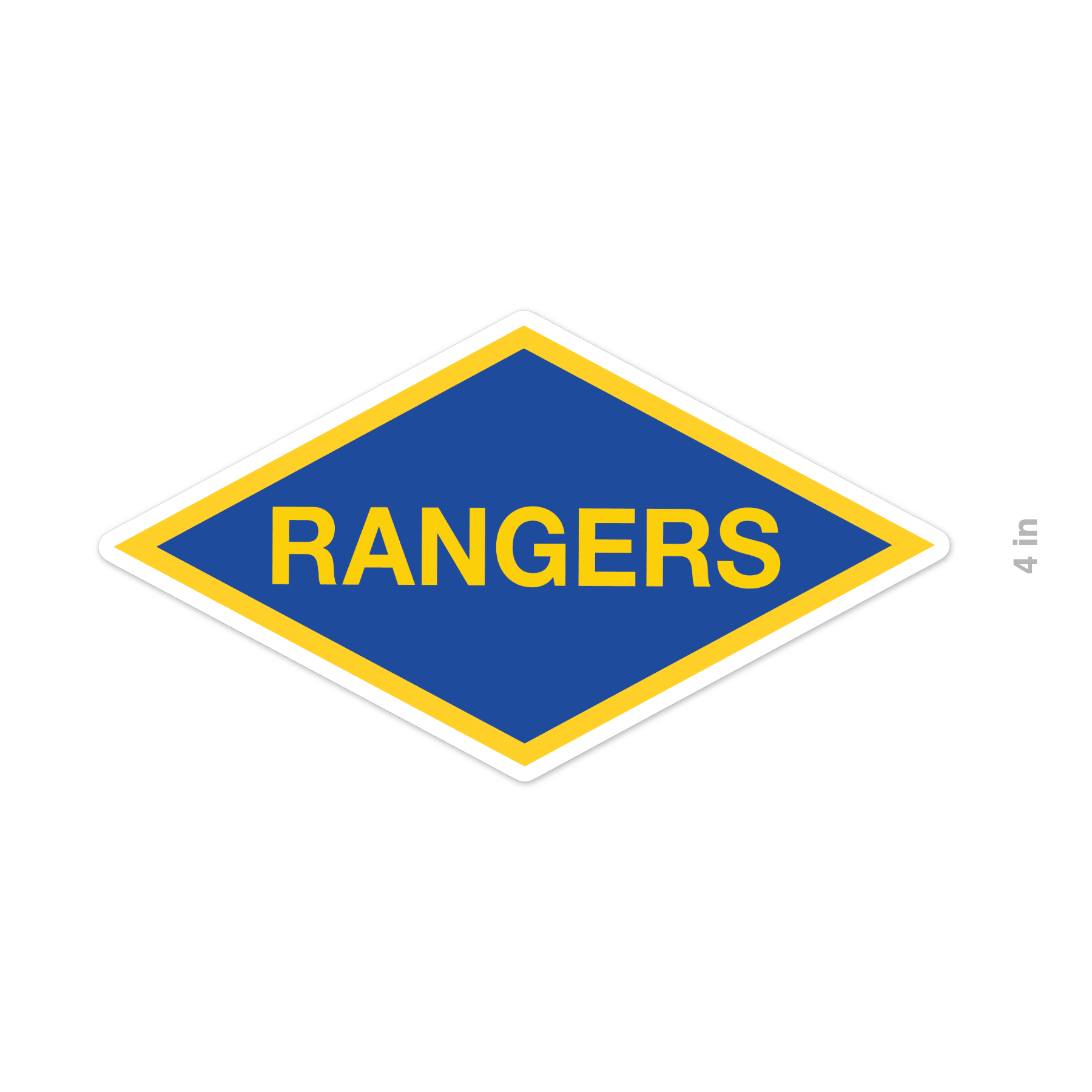 WWII Rangers Diamond Sticker - 4" - Sticker