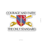 Xyston Courage And Faith Sticker - 3.75" - Private Sticker