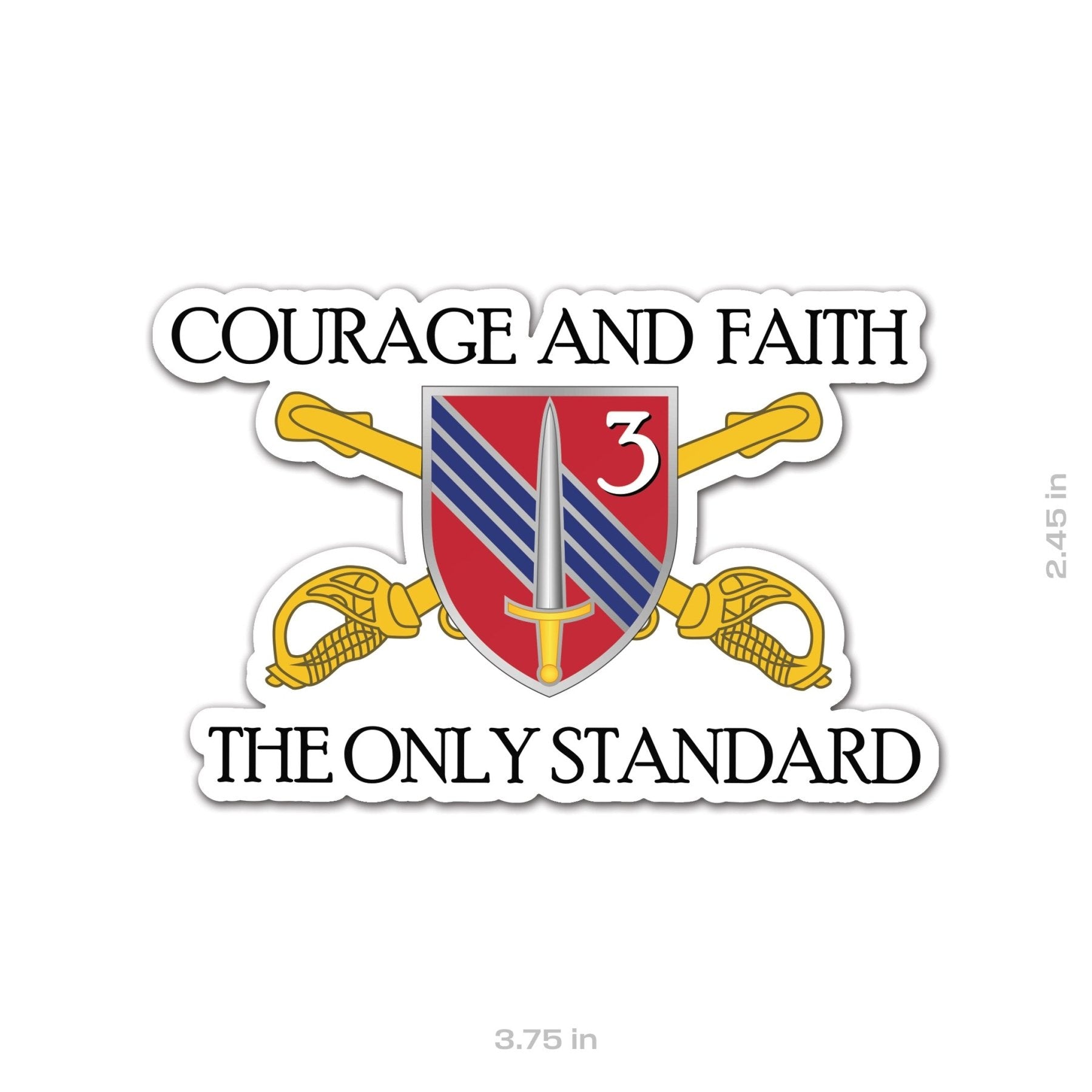 Xyston Courage And Faith Sticker - 3.75" - Private Sticker