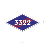 Xyston Team Diamonds Sticker - 3.75" - Private Sticker