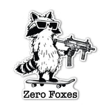 Zero Foxes Sticker - 4" - Sticker