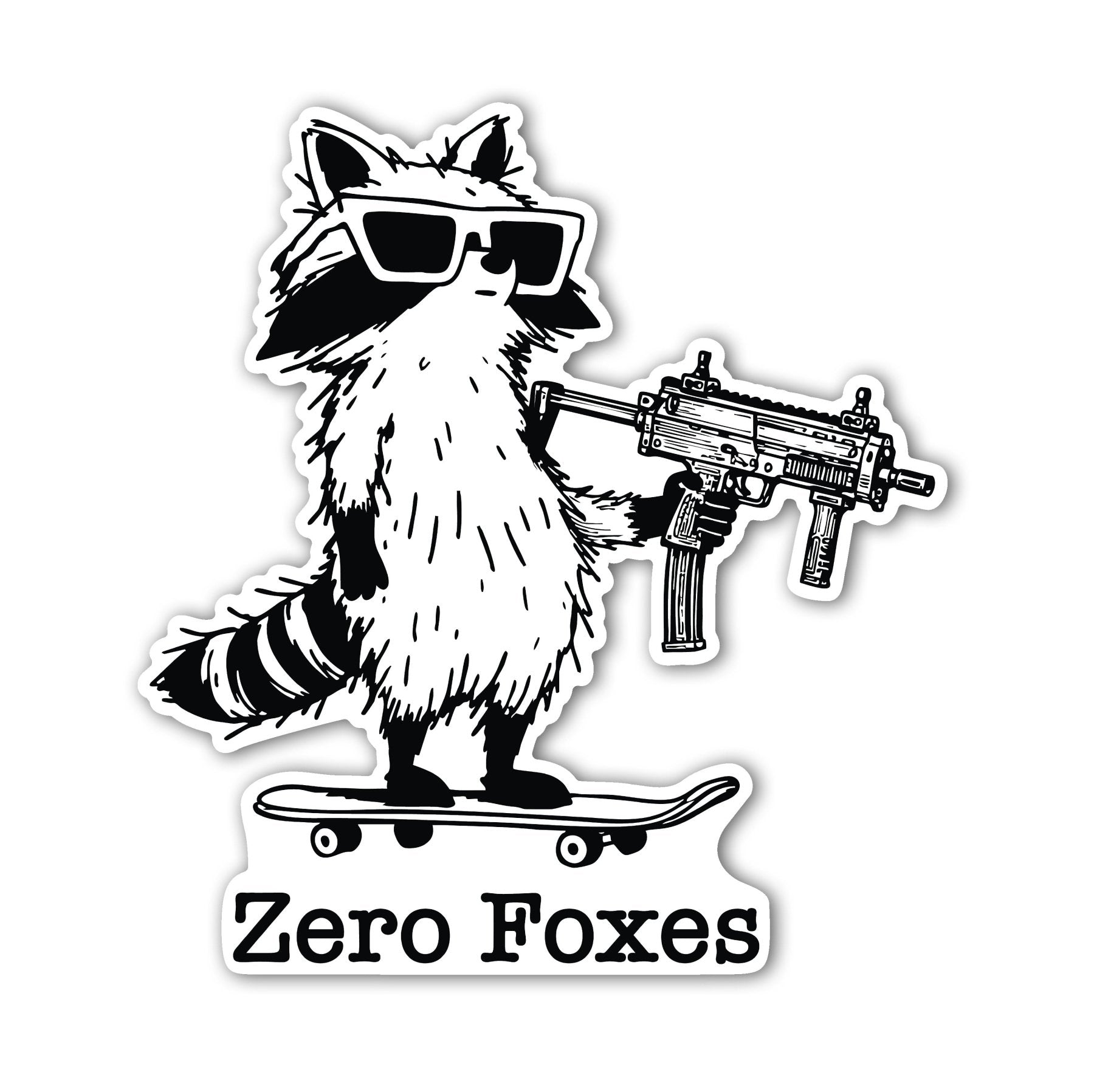 Zero Foxes Sticker - 4" - Sticker
