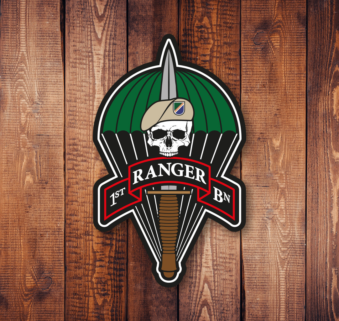 Ranger Skull Parachute Sticker