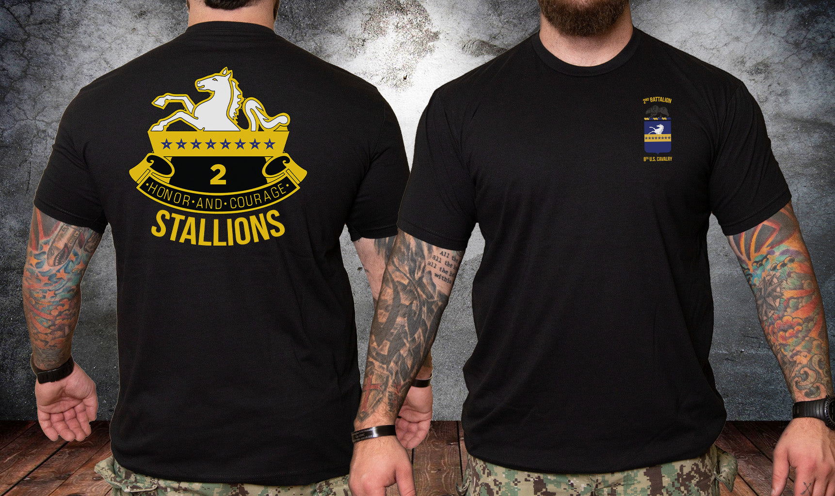 2-8 CAV Stallions Short Sleeve PT Shirt