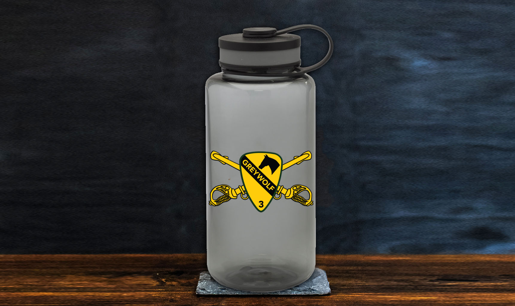 3ABCT Crest Crossed Sabers Water Bottle