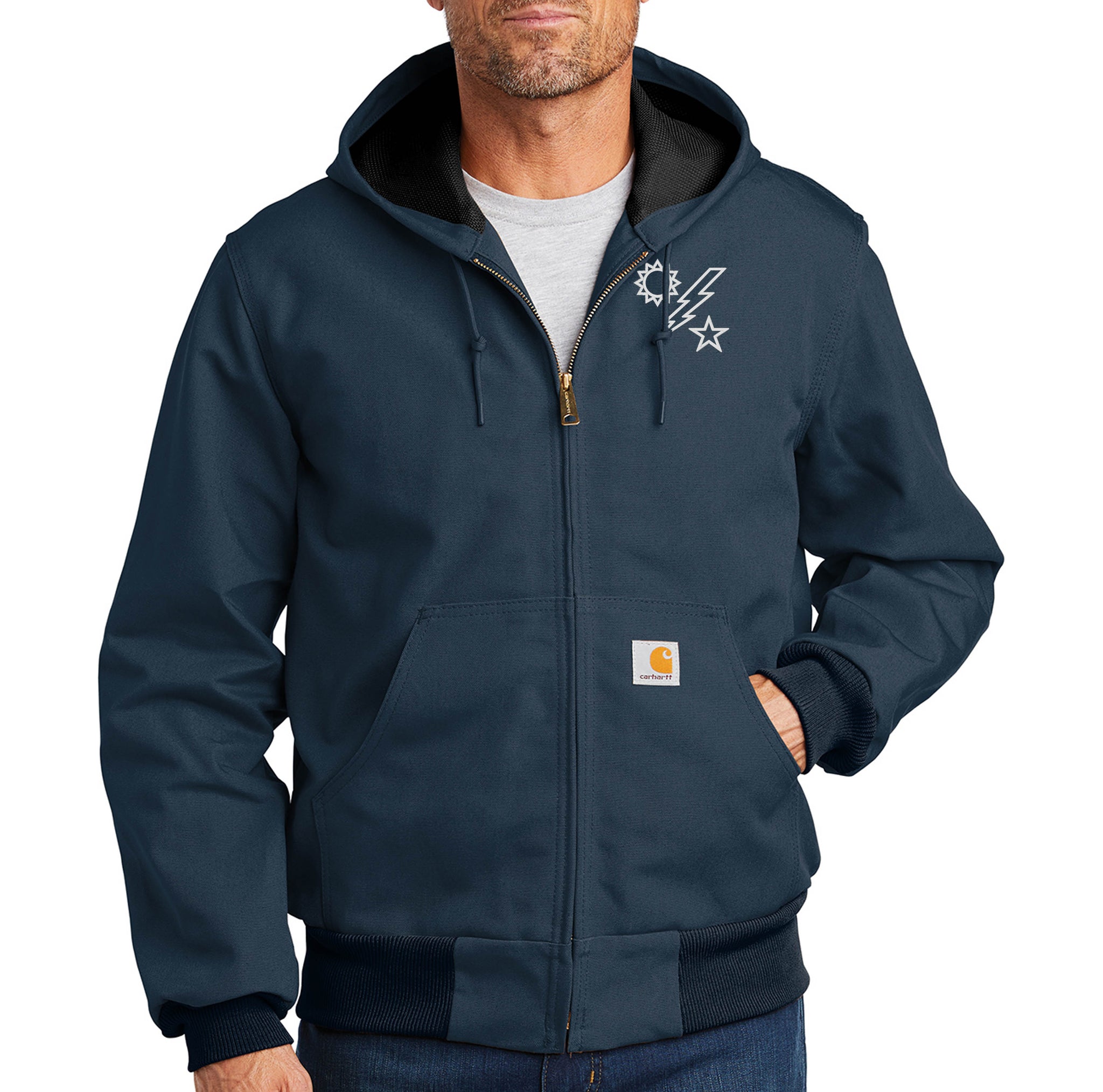 75th Star Sun Bolt Embroidered Carhartt ® Thermal-Lined Duck Active Jac