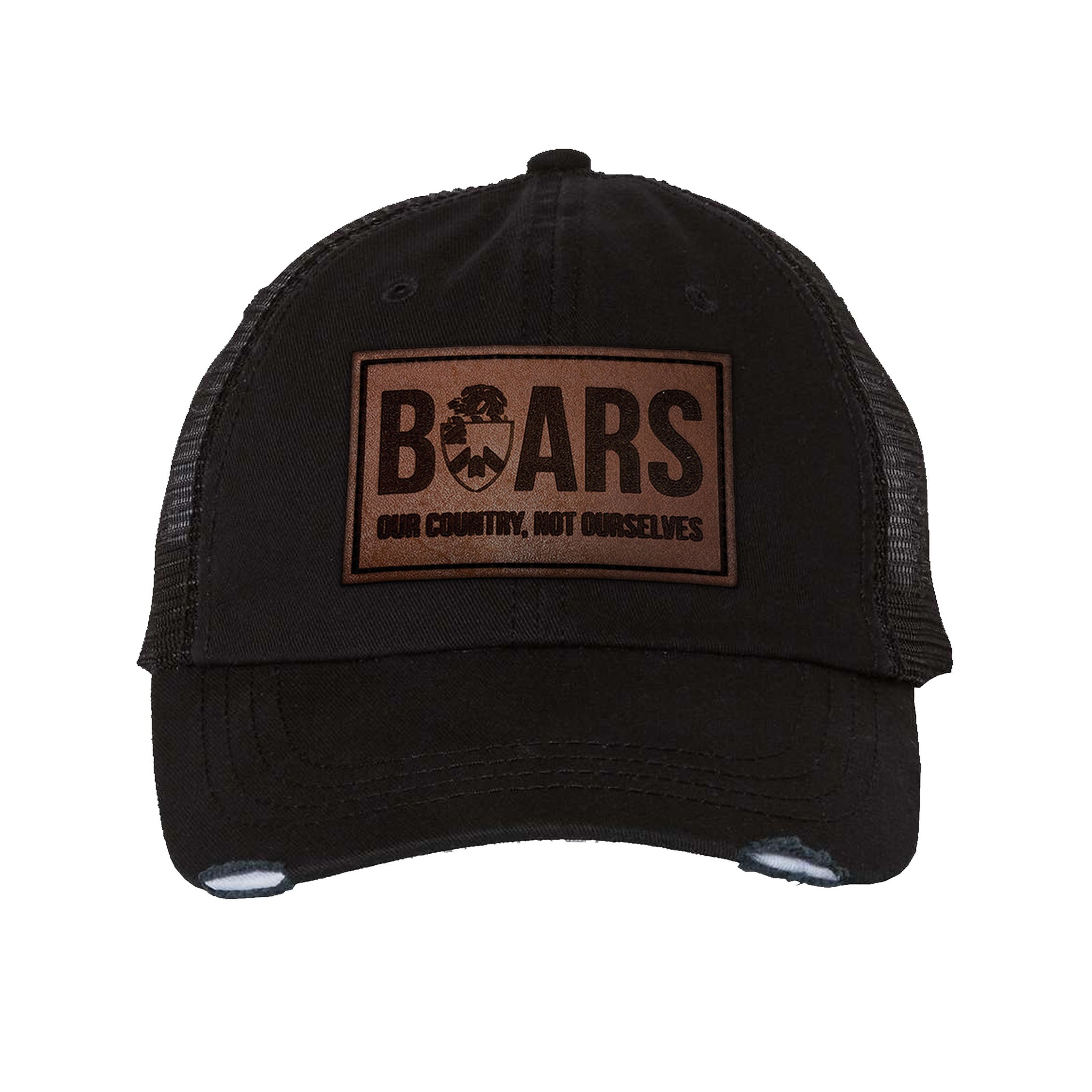 Wild Boars Leather Dad Cap