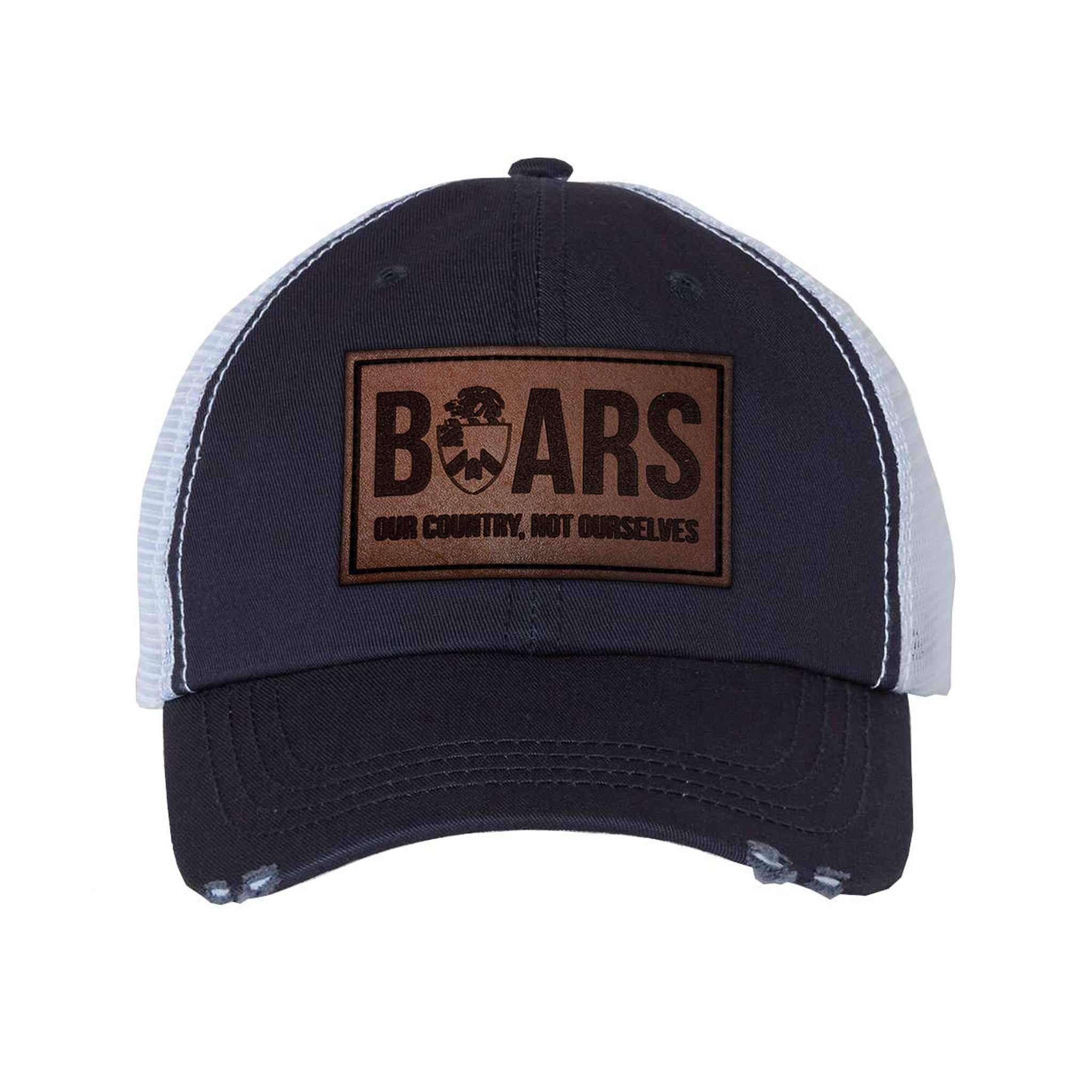 Wild Boars Leather Dad Cap