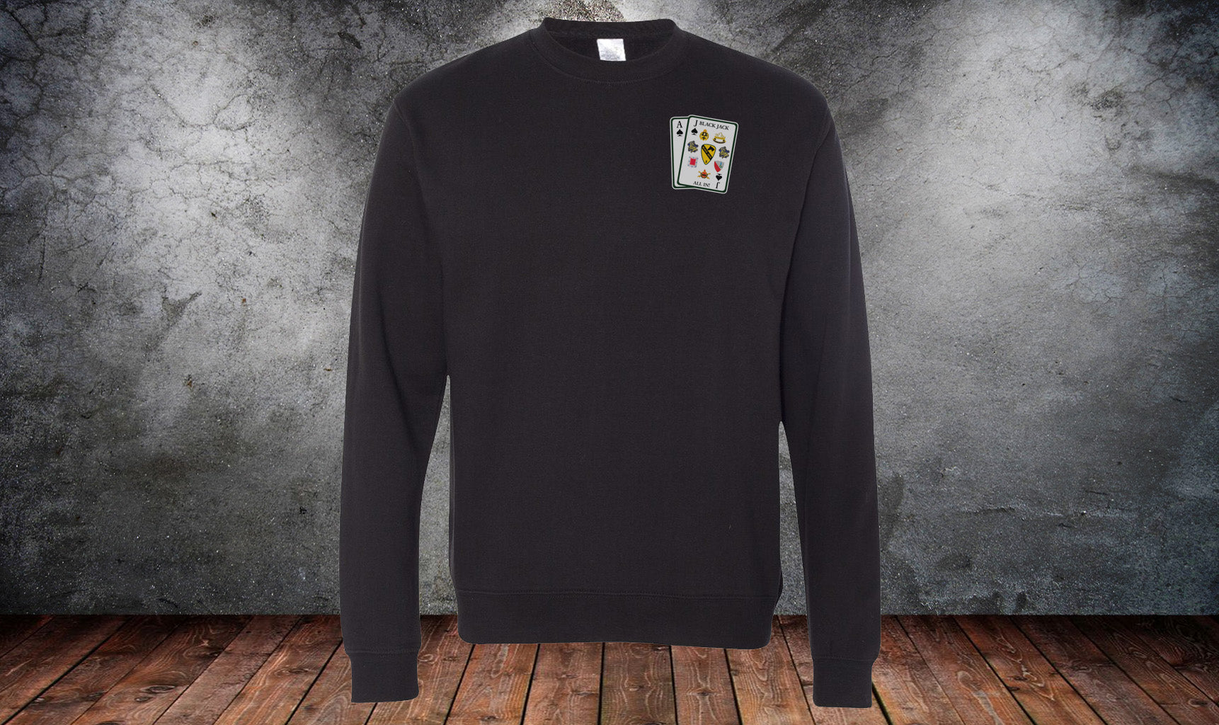 Black Jack All In Cards Sweatshirt