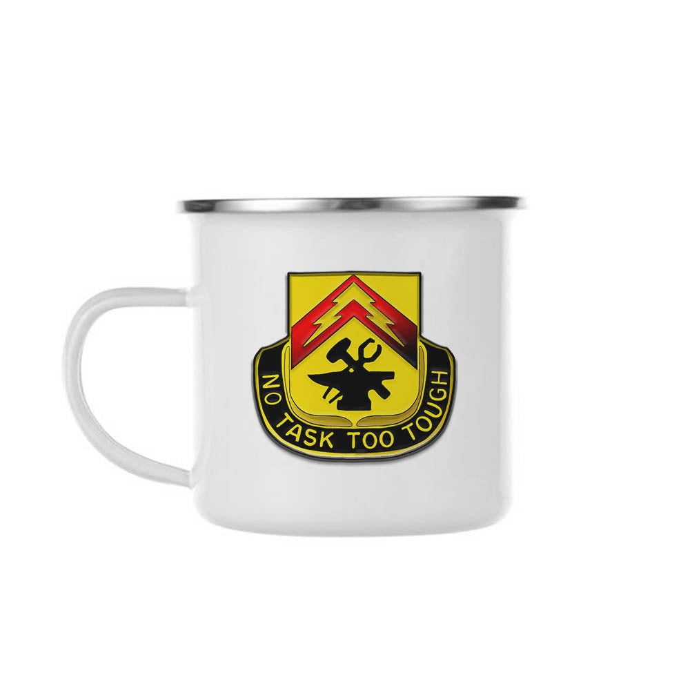 215th BSB No Task Too Tough Camp Enamel Mugs