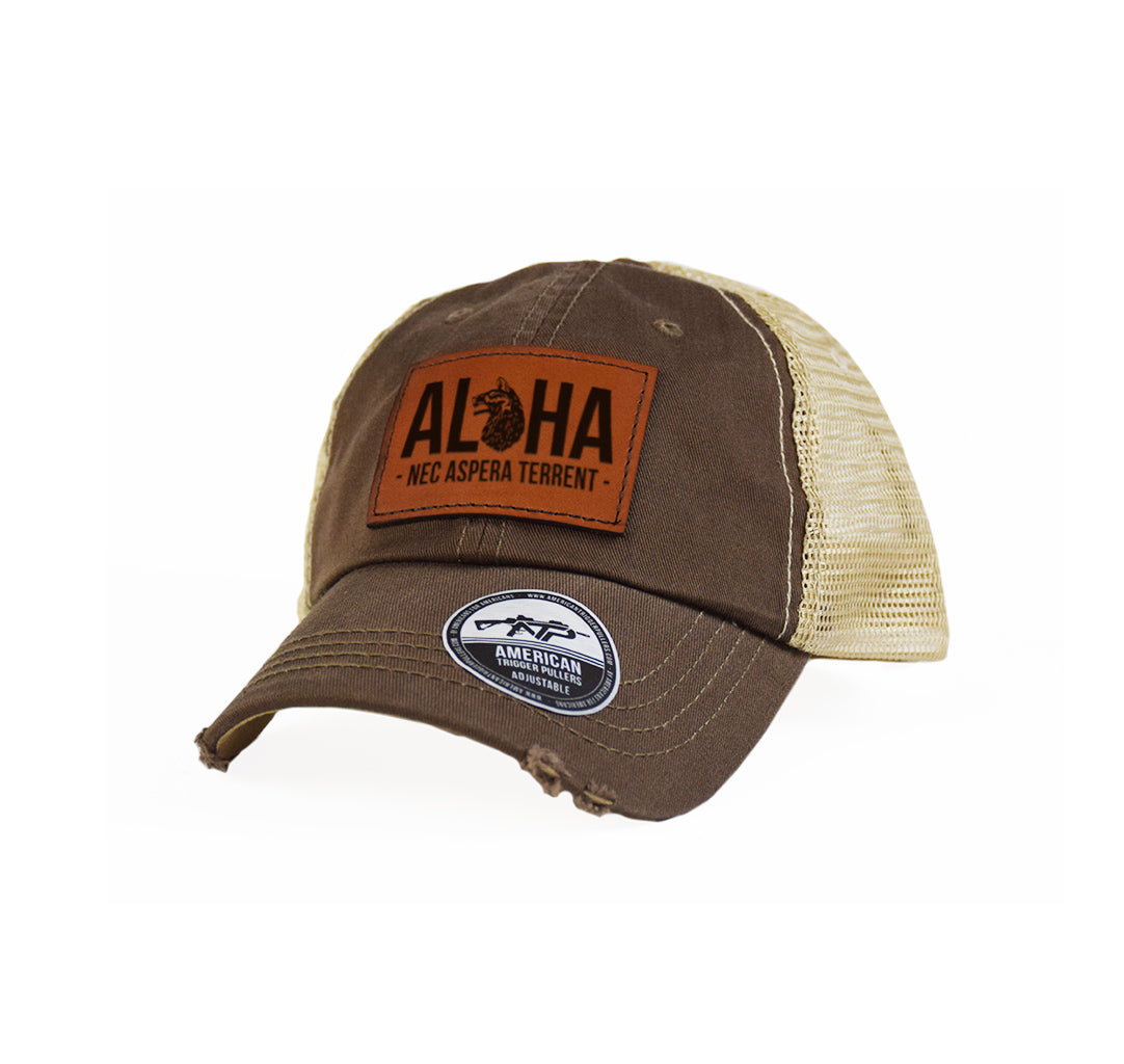 Aloha Wolfhounds Leather Dad Cap