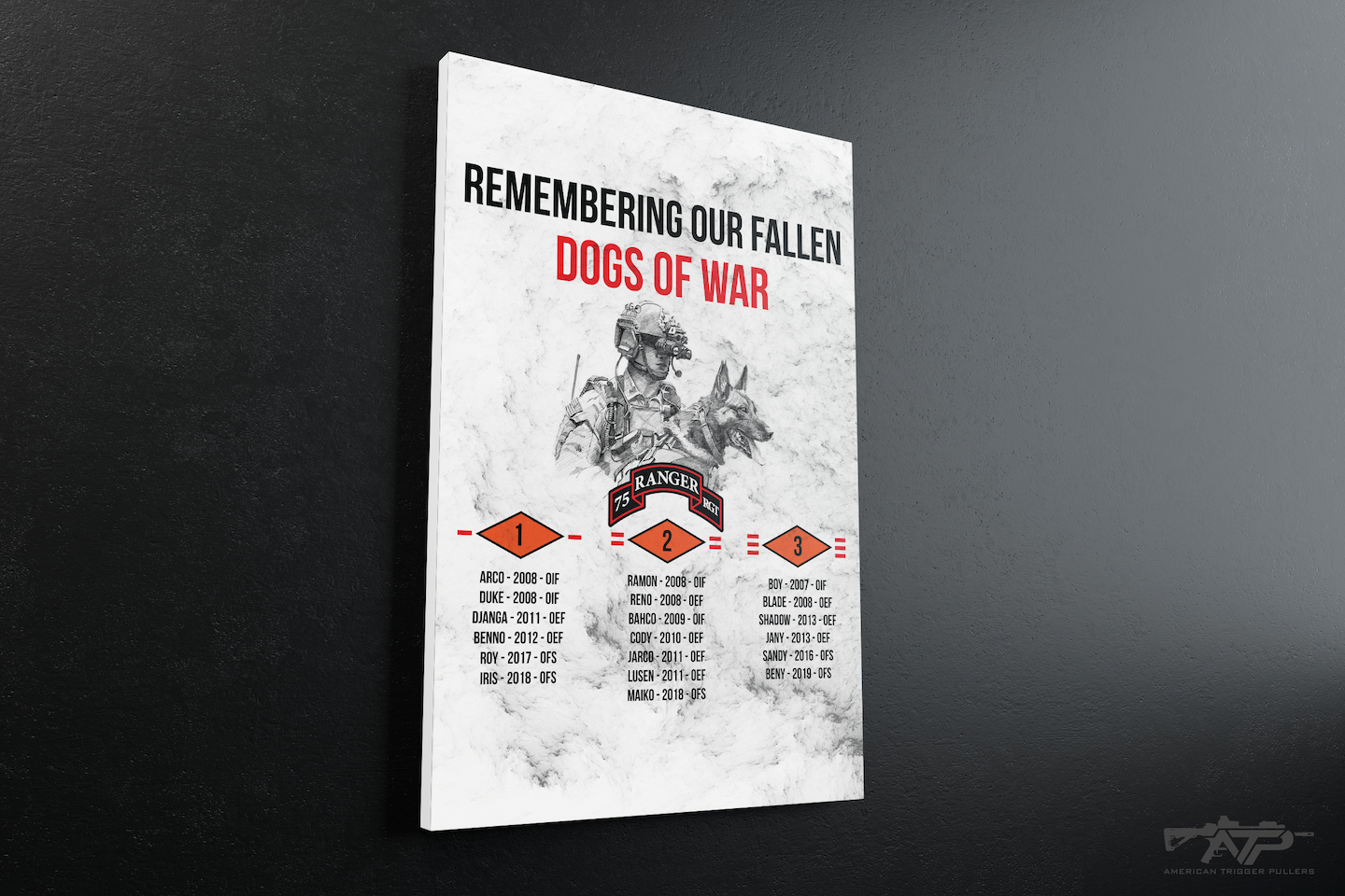 Dogs of War Memorial Canvas