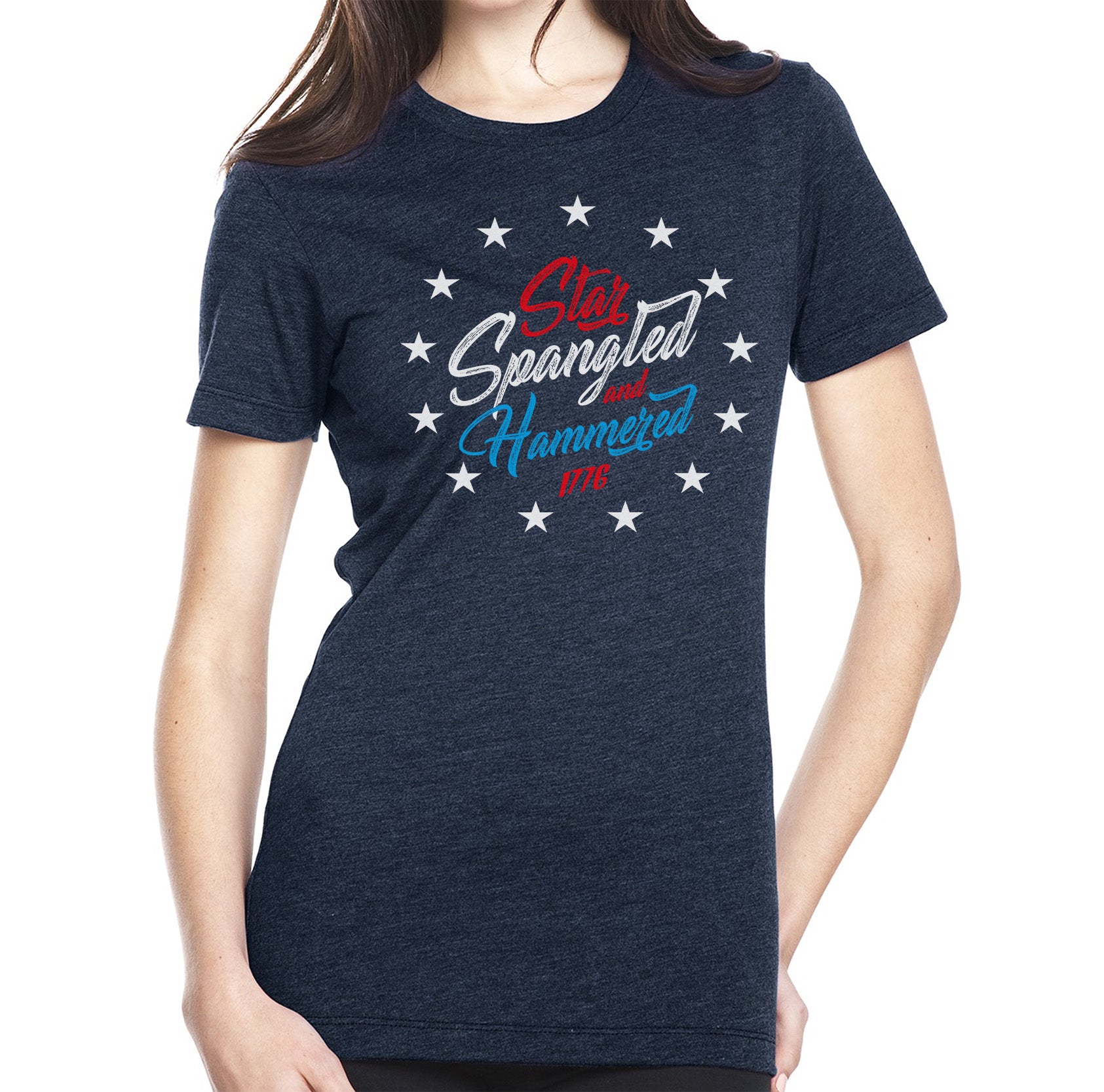 Star Spangled and Hammered 1776 - Ladies Tee