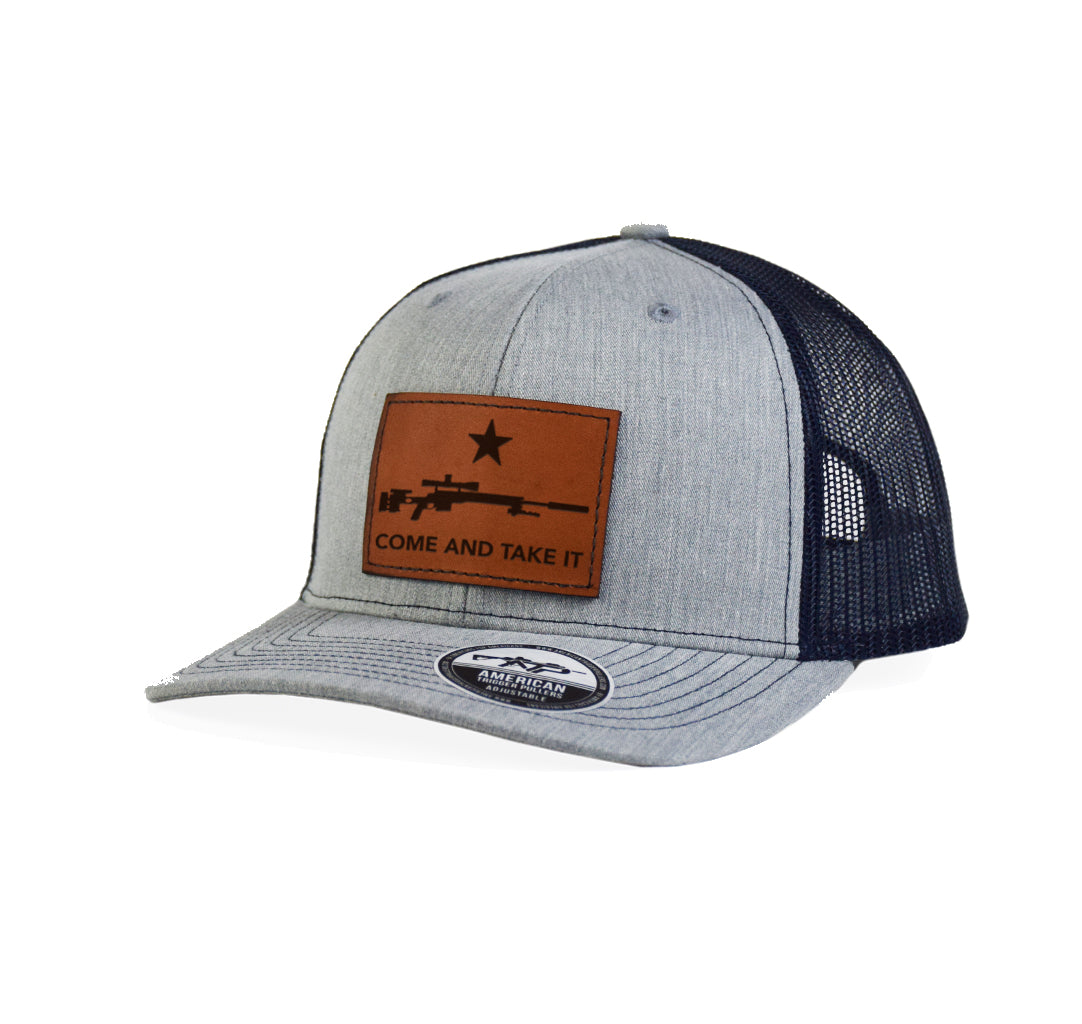 Come and Take It Sniper Leather Snap-Back